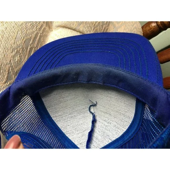 Budweiser Racing Baseball Mesh Trucker Cap Hat Adjustable Blue made in USA - Picture 7 of 7